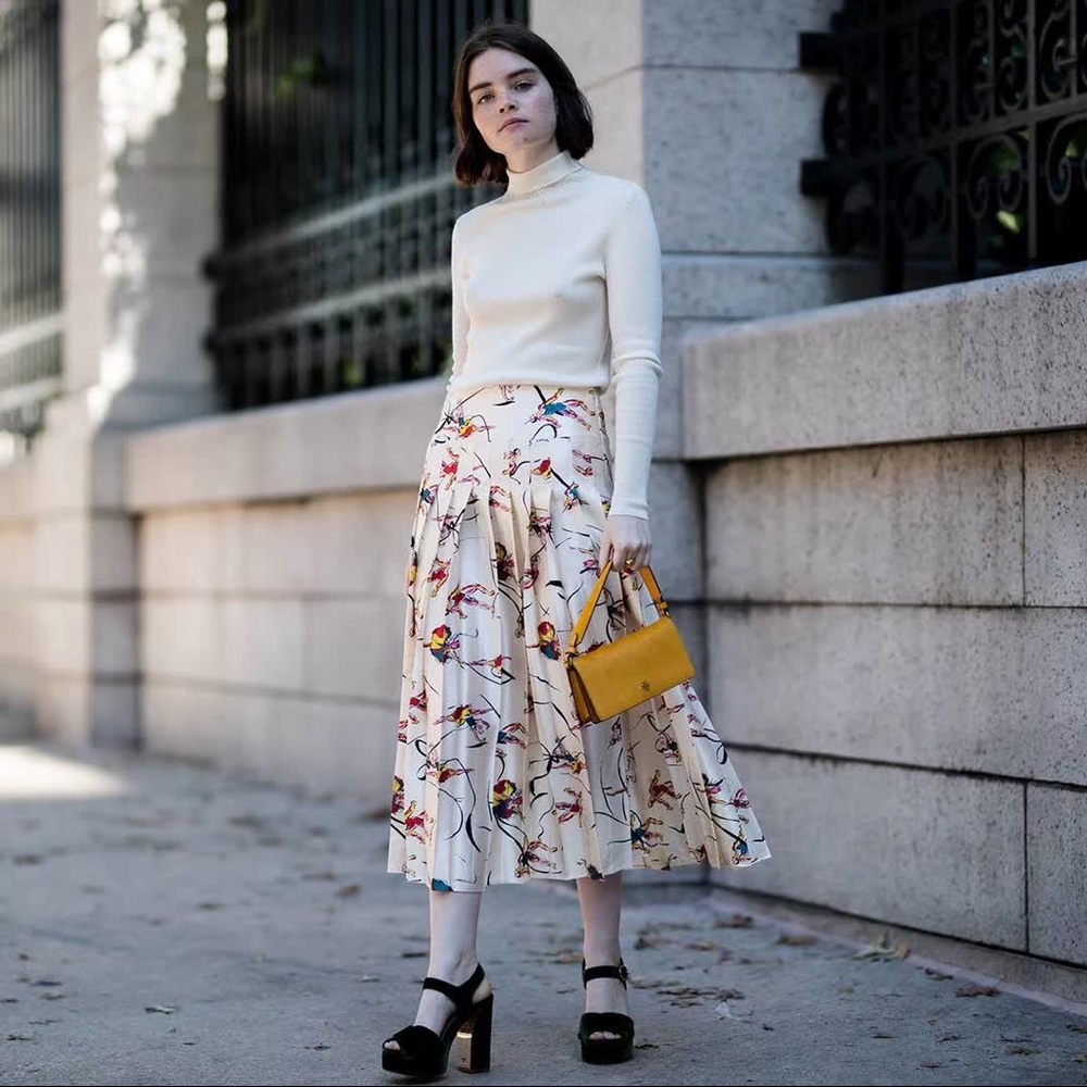 NWT $598 Tory Burch Vance Silk Skirt